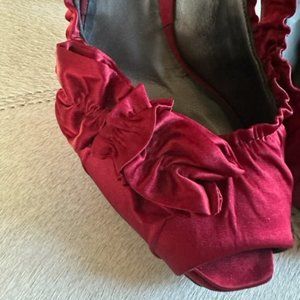 Pura Lopez Red Silk heels